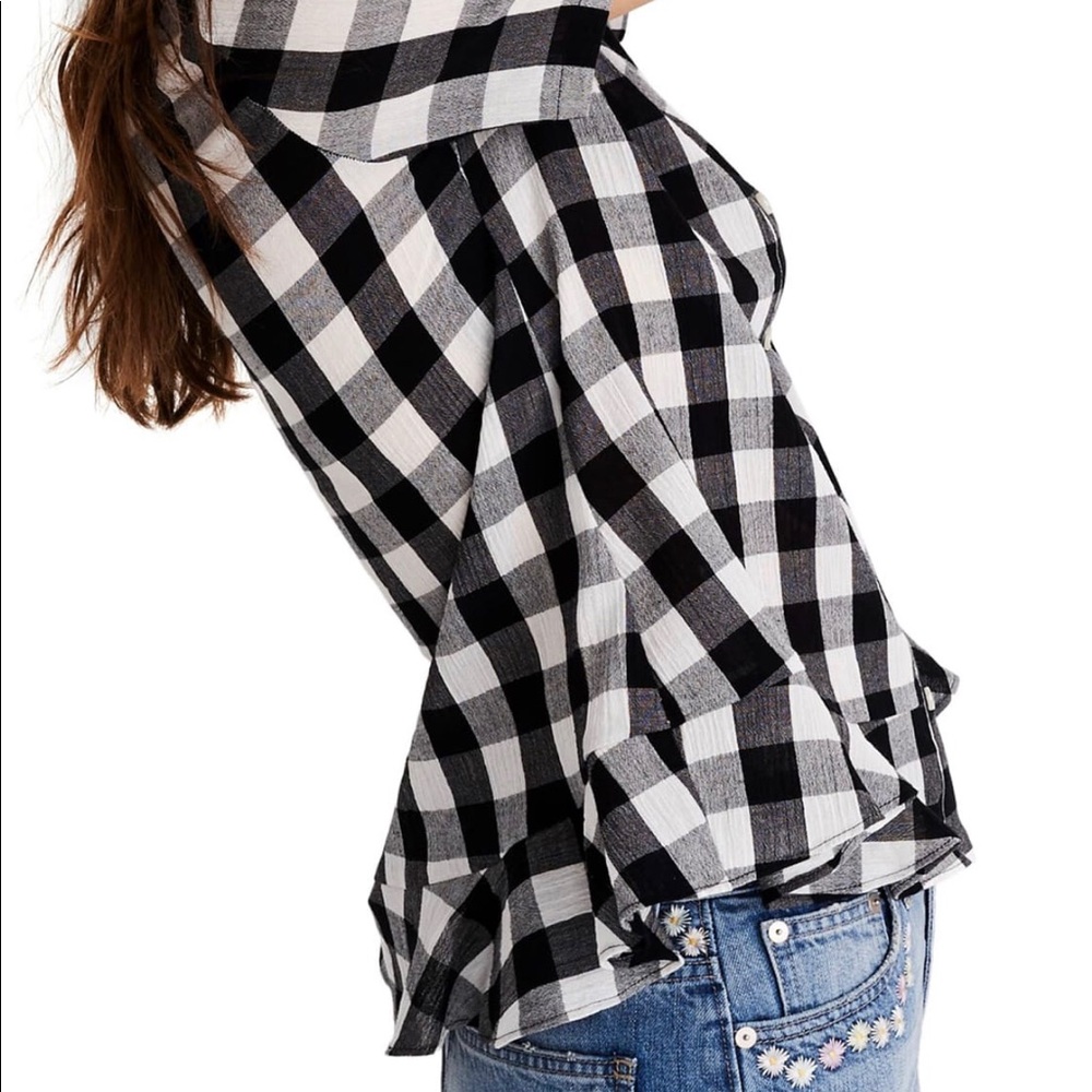 Madewell Peplum Button Down Shirt - Picture 2 of 5